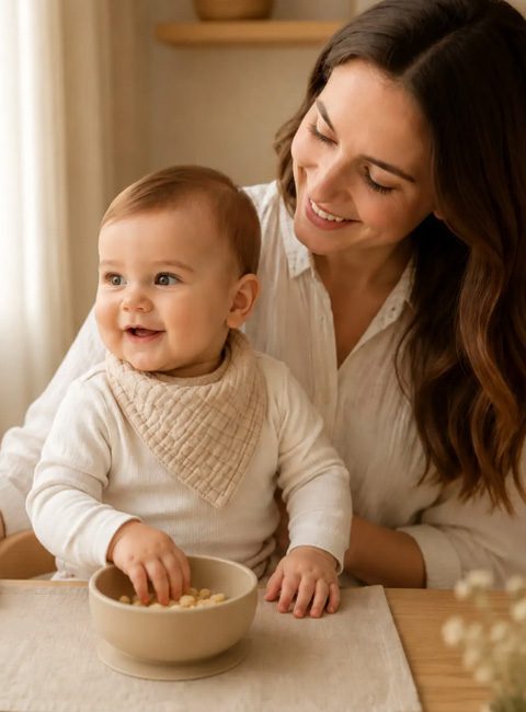 Soule Baby 3'lü 4 Katlı Organik Müslin Ayarlanabilir Bebek Önlüğü – %100 Pamuk, Yüksek Emici, Çift Taraflı Kullanım